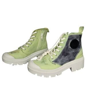 Palladium Women's Pallabase Twill Boot Size 8 Custom Painted NIB